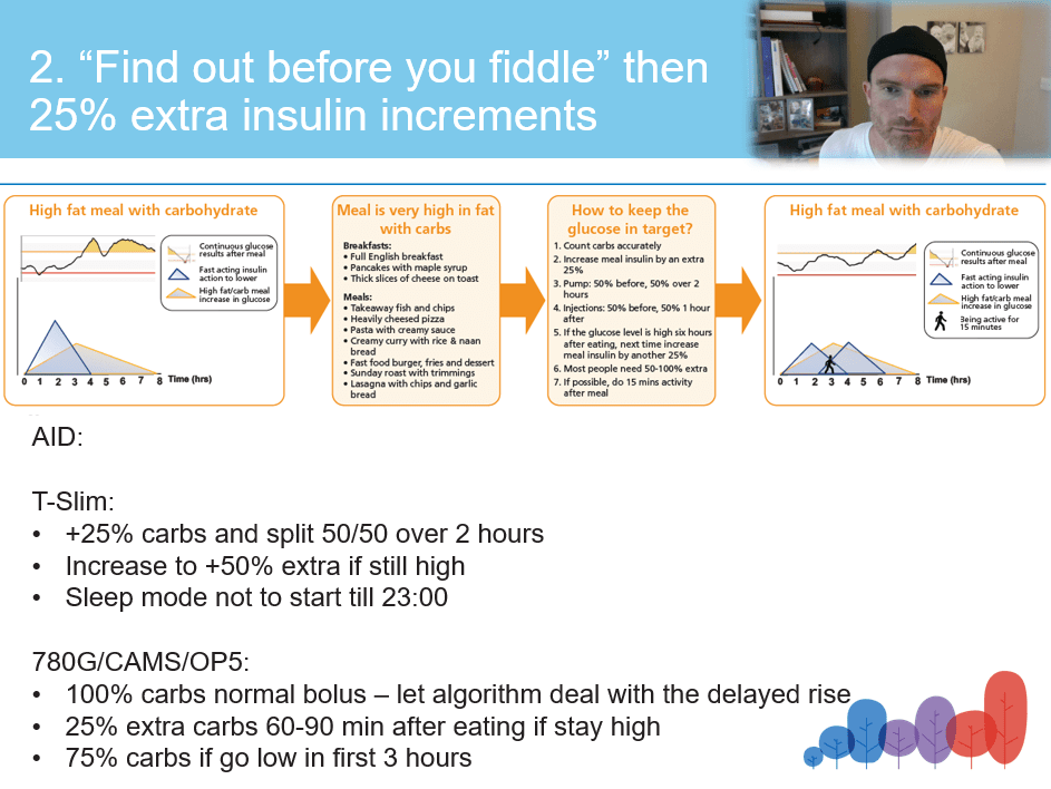 Find out before you fiddle — high fat meal principle visual