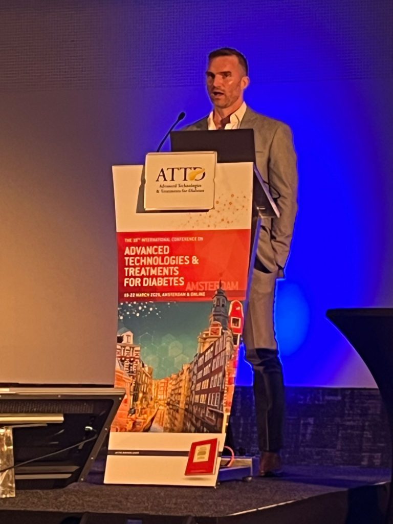 John Pemberton presenting at ATTD 2025 conference — The Glucose Never Lies®