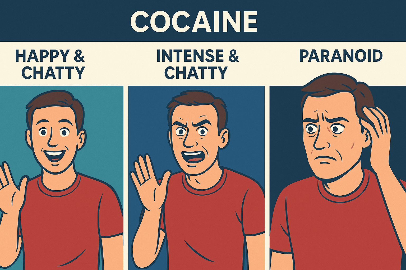 Diagram showing the common failure modes when stimulants interact with type 1 diabetes management — movement, masking, dehydration, sleep loss, and compulsive loops