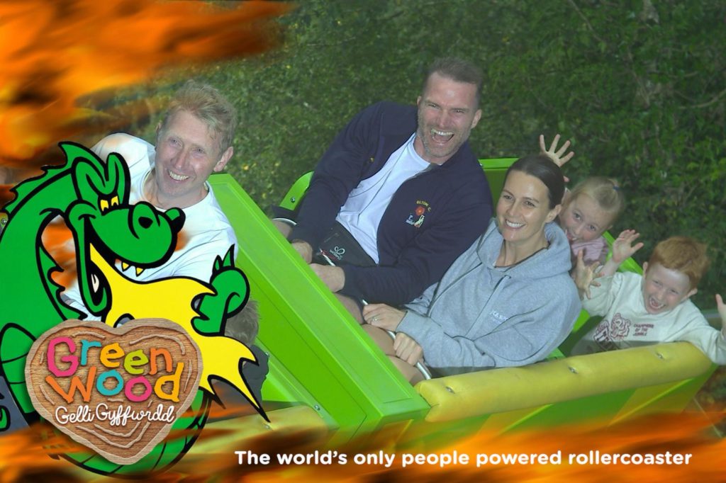 John and the children in Harmony Wood, back on his feet and running — one of the first moments of real movement since the Elvanse began working