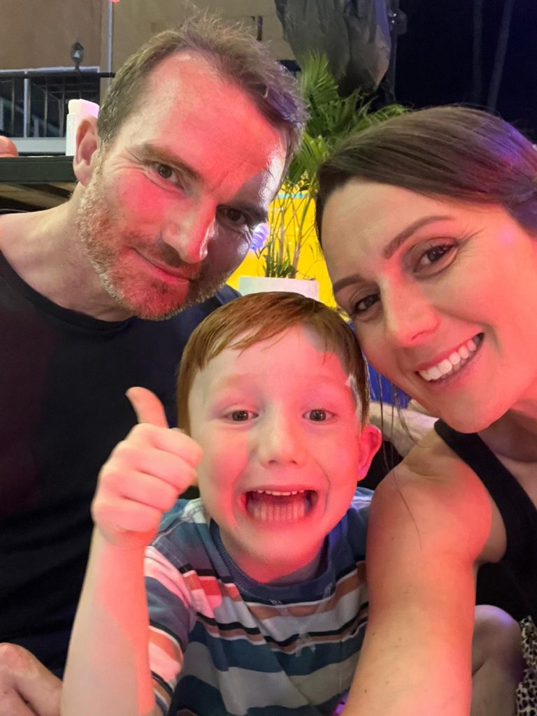 The family in Thailand at Christmas 2024 — extended family gathered together, though the holiday was shadowed by John's ongoing struggle