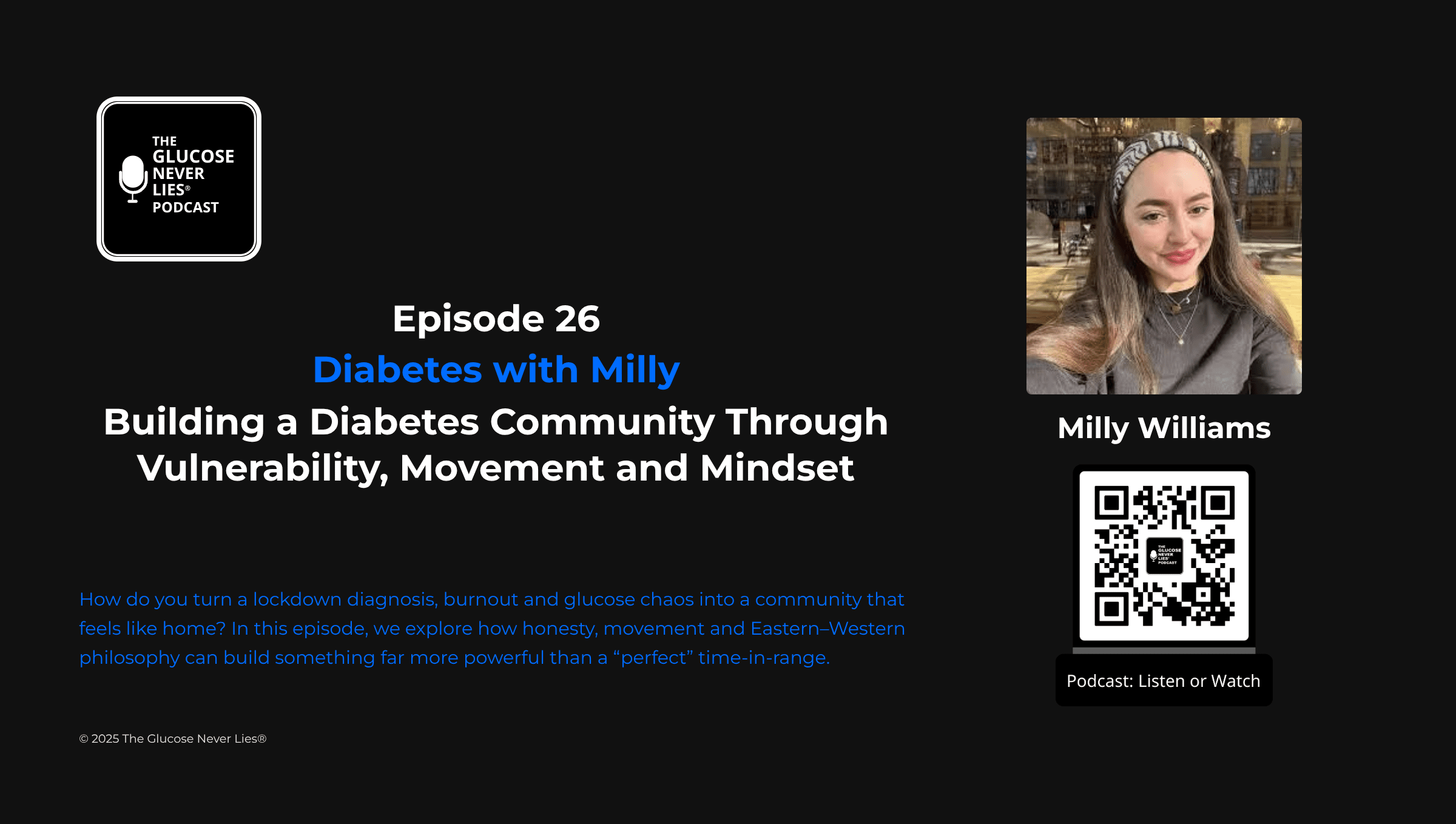 Episode 26 — Diabetes with Milly: Building a T1D Community Through Vulnerability, Movement and Mindset