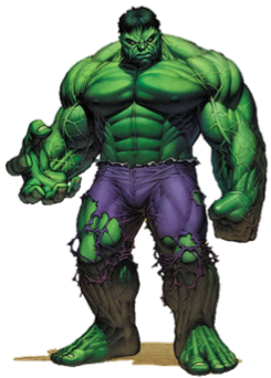 Illustration representing the MiniMed 780G as the Incredible Hulk of AID systems